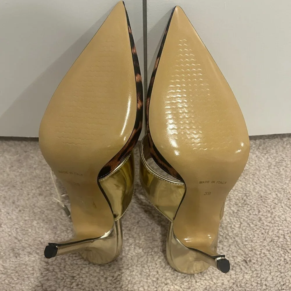 ISLO Isabella Lorusso Cheetah Heels Made in Italy Women’s Size EU 38